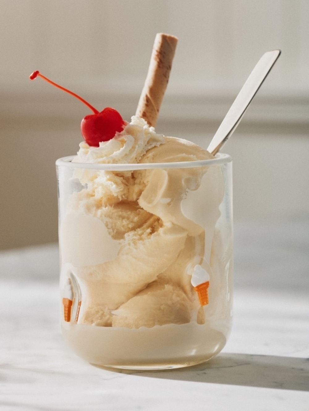 Anthropologie Icon Juice Glass - Boardwalk Ice Cream